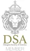 A lion with the letters dsa in front of it.