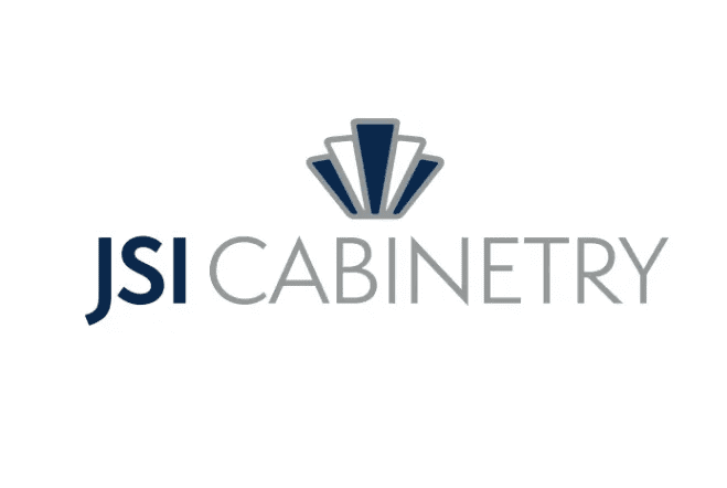 JSI Cabinetry logo with stylized blue and gray geometric design above the company name in blue and gray text on a white background.